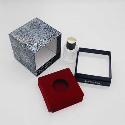 packaging perfume lid and bottom black