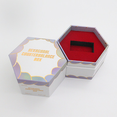 Hexagon Top And Bottom Perfume Carton With Foam Insert