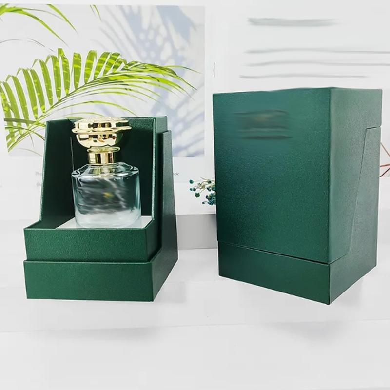 Custom Perfume Boxes Green Color Cardboard